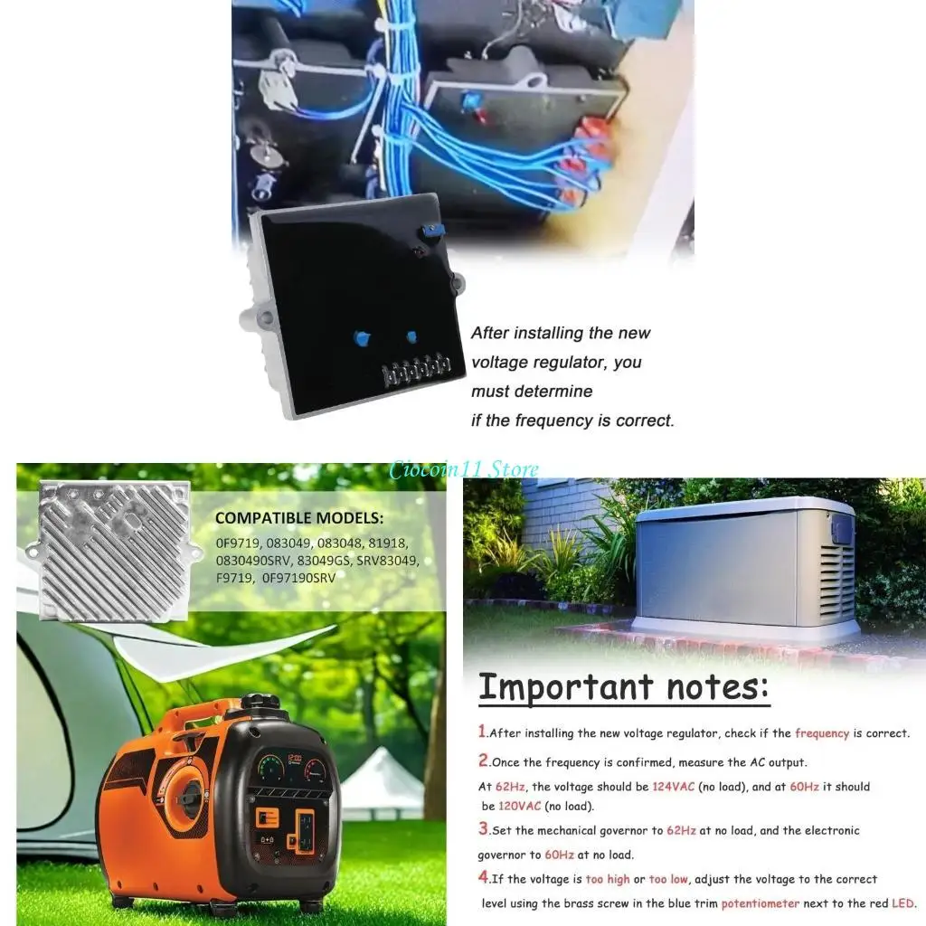 

Y1UB Advanced Regulator Circuit Board for Generator 83049GS SRV83049 F9719 0F9719 0F97190SRV with Enhances Stability