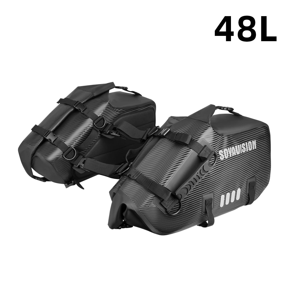 Waterdichte Motortas 18L 28L 48L Motorfiets Zadel Zijtas Grote Capaciteit Universal Fit Motorfiets Fietstas