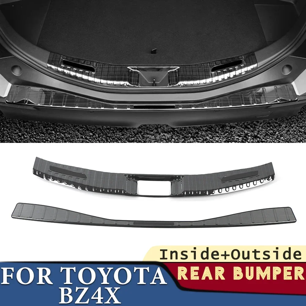 

Trunk Bumper for Toyota BZ4X 2022-2024 Car Accessories Stainless Rear Fender Protector Sill Pad Cover Sticker Decoration