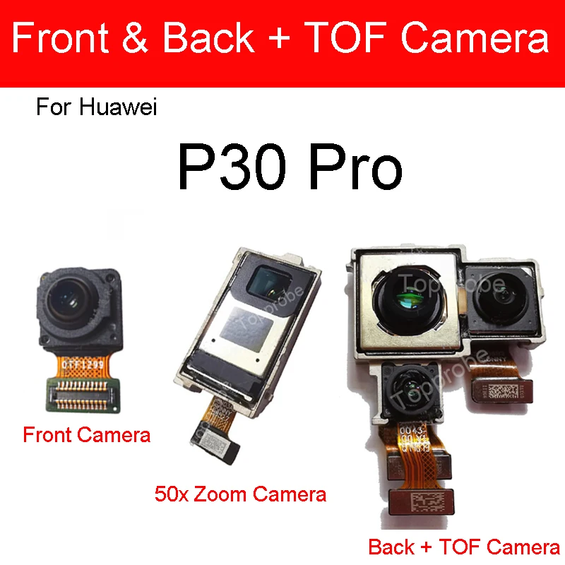 100% genuino Frontale e Posteriore Fotocamera Principale Per Huawei P30 Pro Piccolo Torna Grande TOF del Modulo Della Macchina Fotografica Parti di