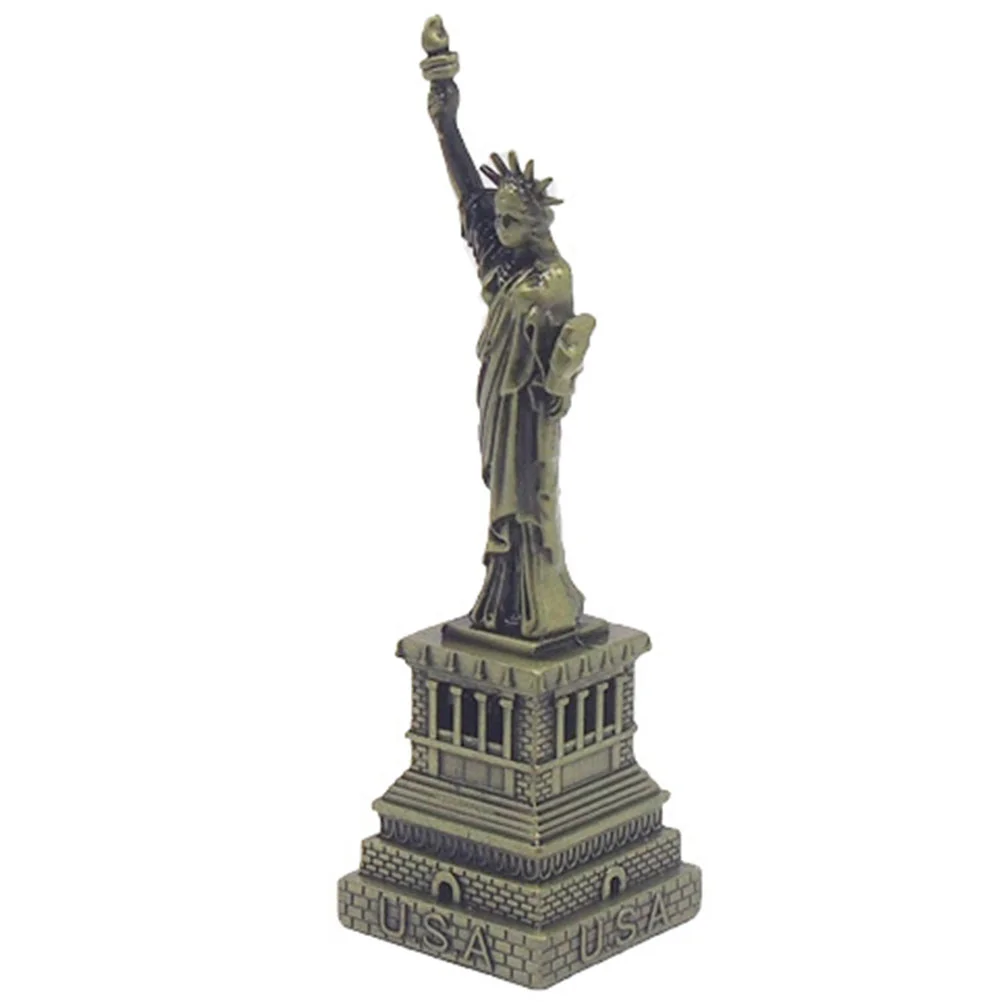 Statue of Liberty Vintage Decor Garden Figurine Ornament Decorative Souvenir Metal Home for Office Table Adornment