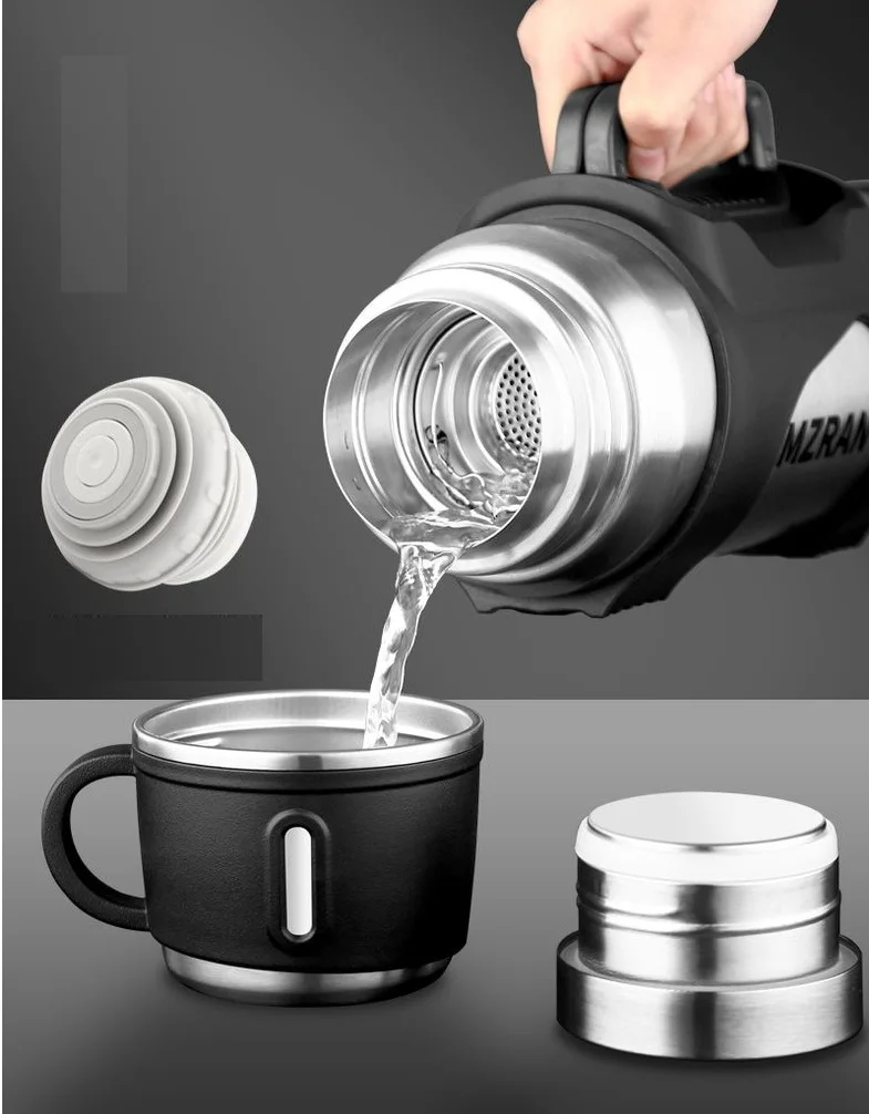 316 Stainless Steel Big Capacity Thermos Bottle 2L /3L Outdoor Travel Coffee Mugs Thermal Vaccum Water Bottle Thermal Mug