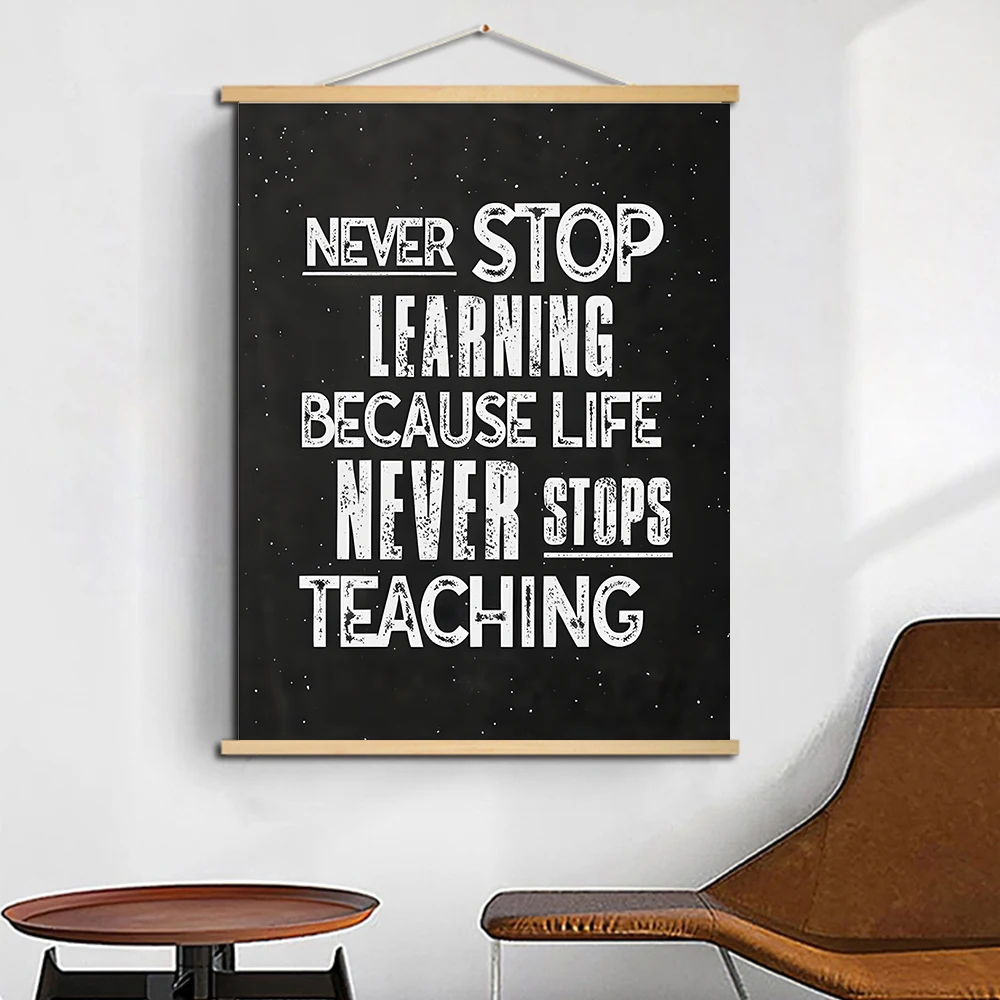 Inspirational Wall Poster Positive Scrolls Canvas Painting Affirmation Art Dots For Classroom Office Decor Eid Al-Adha Mubarak