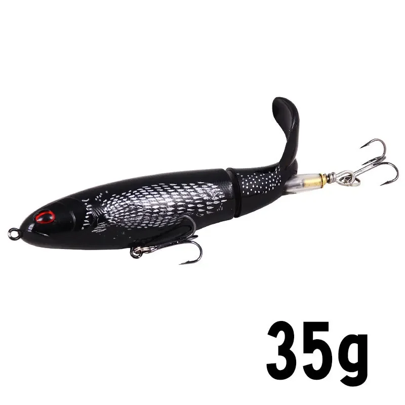 1Pcs Plopper Angeln Locken 13g/15g/35g Wels Lockt Für Angelgerät Schwimm rotierenden Schwanz Künstliche Köder Crankbait