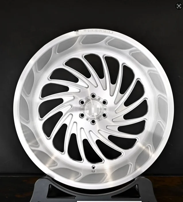 Rueda Lsgzl de Aleación Forjada Deep Dish Super Single 24x12 26x14 8x170 6x139.7 Personalizada para Chevy Silverado F250 Pickup Todoterreno
