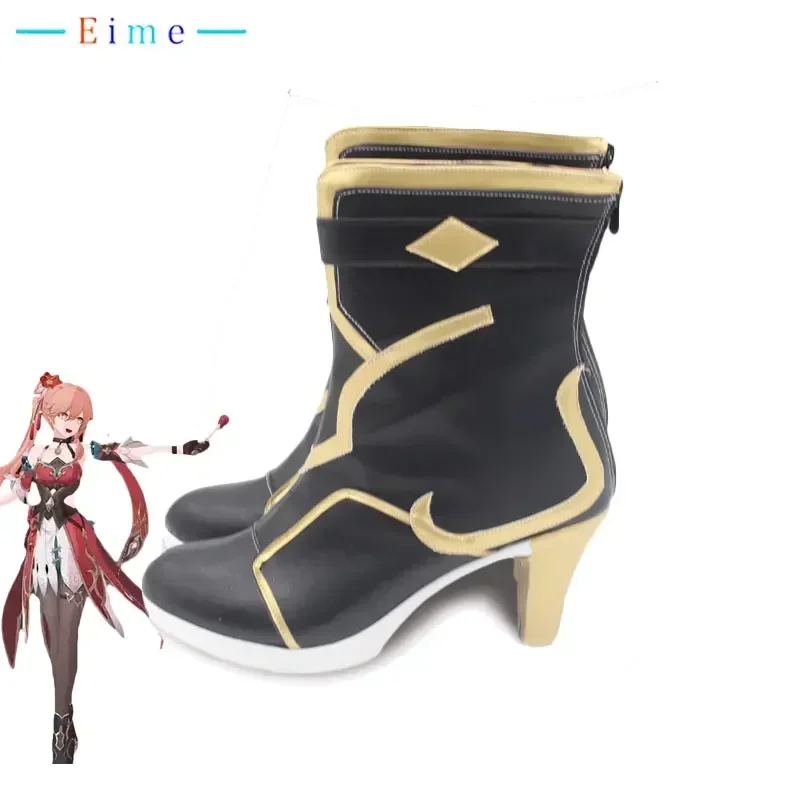Game Honkai Star Rail Guinaifen Cosplay Shoes PU Leather Shoes Halloween Carnival white Boots big size Cosplay Prop Custom Made