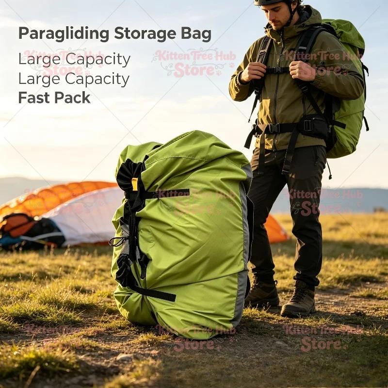 Paragliding Lazy Storage Bag Large Fast Pack Double Shoulder Backpack Glider Organizer For Outdoor Paraglider Gear Carrying