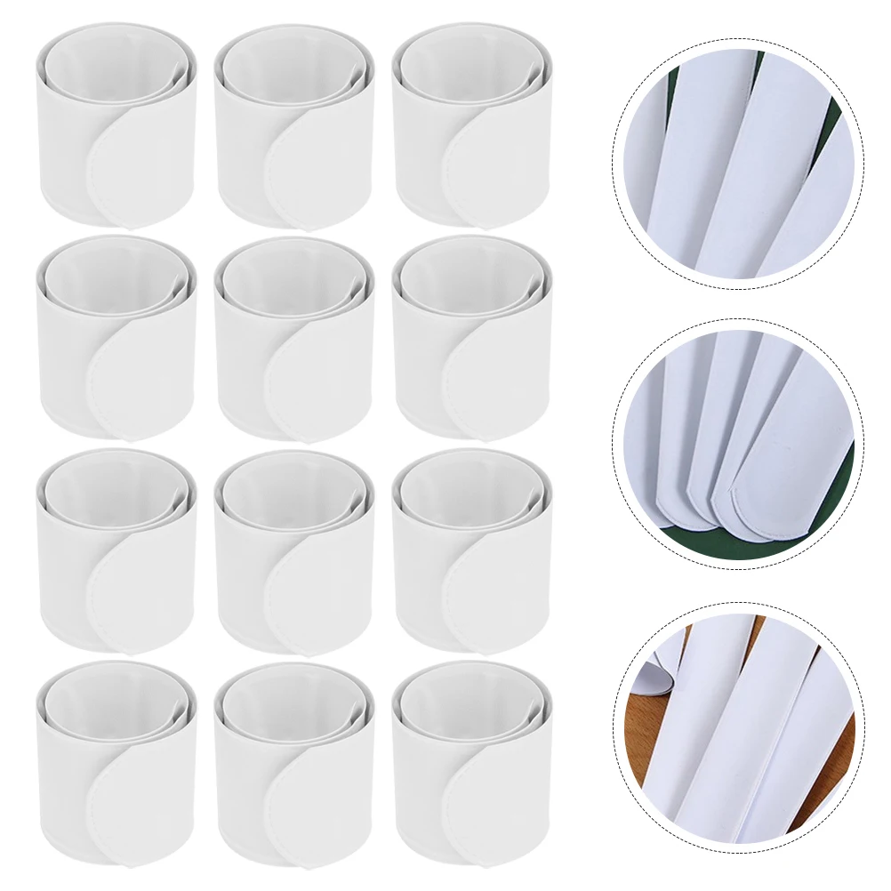 

30pcs White Slap Bracelets DIY Snap Bands Kids Animal Graffiti Toys Compact Party Favors Children Wristbands Safe