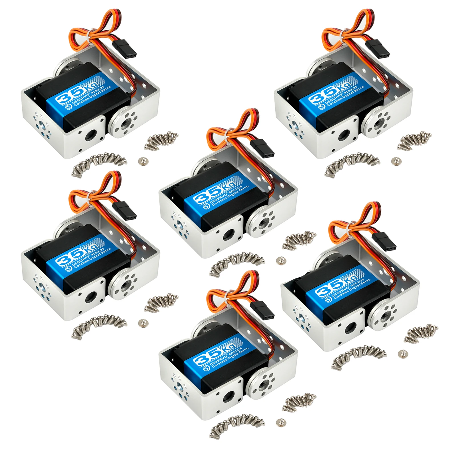 DS Servo RDS3235 محرك رقمي Coreless Robot Servo 35 كجم ترس معدني عزم دوران عالي مع لوحة ذراع قوس على شكل حرف U 180 ° /270 ° #2