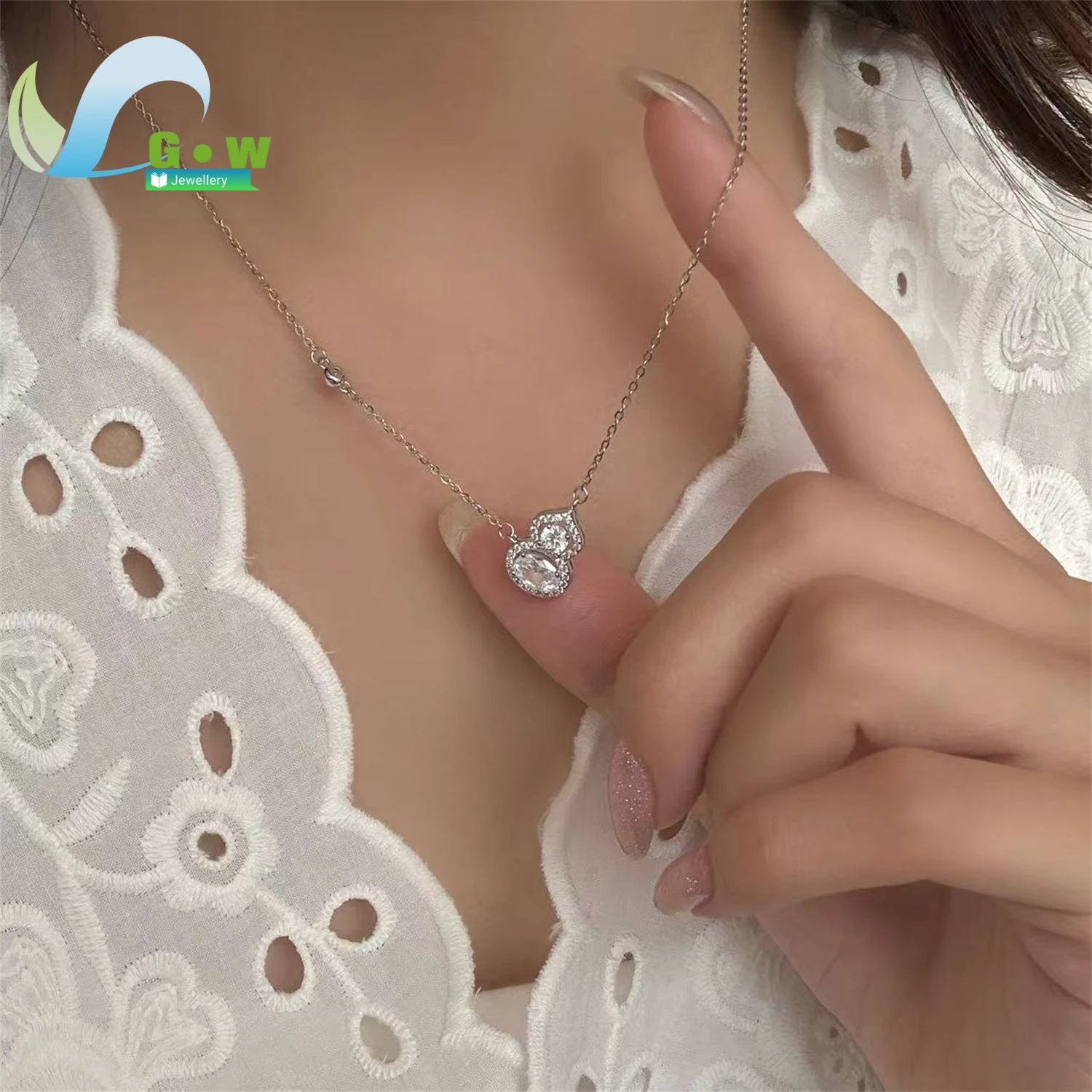 Gourd Necklace Women Japanese Vintage Unique Design High End Elegant Pendant Jewelry Daily Wear Charm Gift For Her Girlfriend