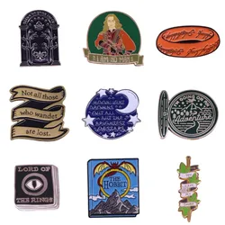 Hard Enamel Pins Durin Doors Ring Collection Movie Lapel Brooch Badge Clothes Key Chain Jewelry Fans Gift for Friends Wholesale