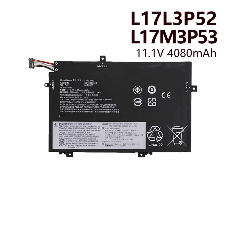 

For lenovo l480 l580 l490 l14/15 gen1/2 tp00120a l17m3p53 battery