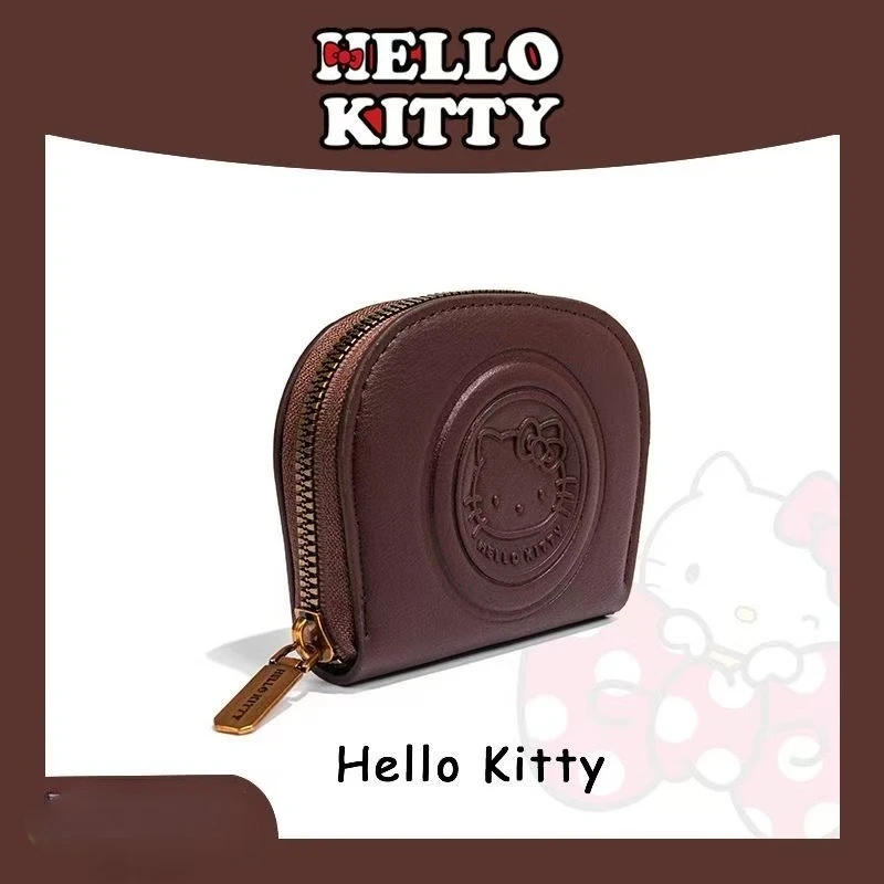 

Hello Kitty Bag Anime Peripheral PU Delicate Personality Organ Zipper Card Bag Fashion Cute Outdoors Convenient Senior