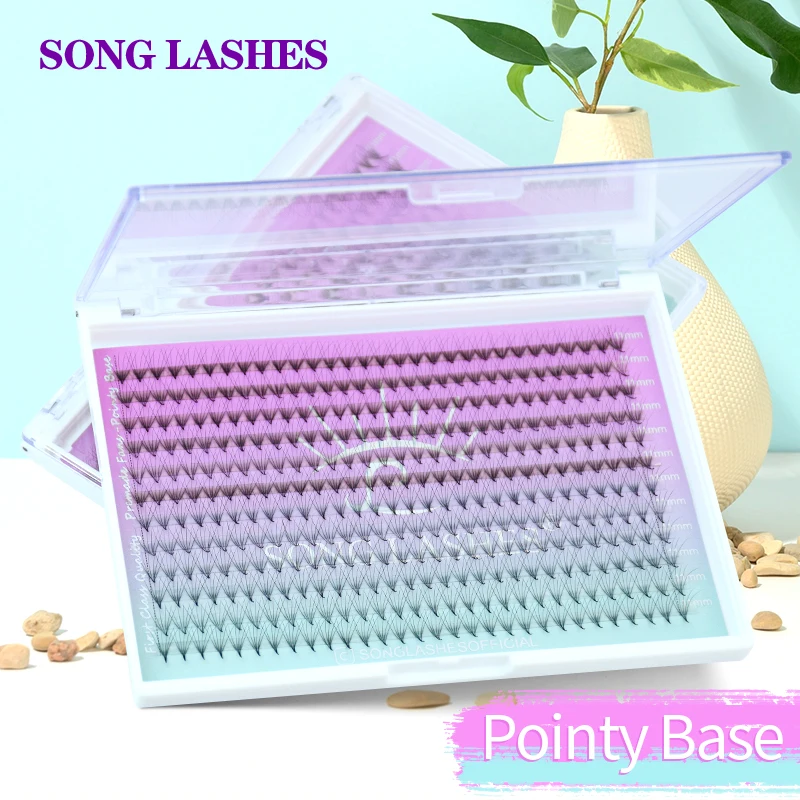 

SONG LASHES Pointy Base Promade Fasn Eyelash Extension 12D 14D Premade Volume Fans Regular Tray Makeup Tool