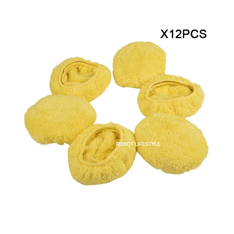 Window Cleaning Cloth Mop 12pcs for Robotic Window Cleaner Round Shape QHC002,S60,X5,WS-600