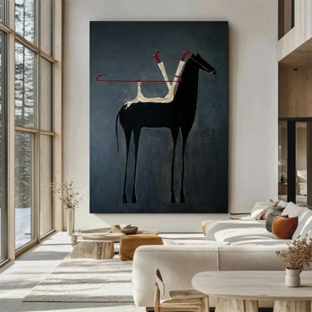 

100% Handmade Abstract Oil Painting 'Waiting for a Lover' Large Wall Mural - Unique Home Living Room Decor Art Picture