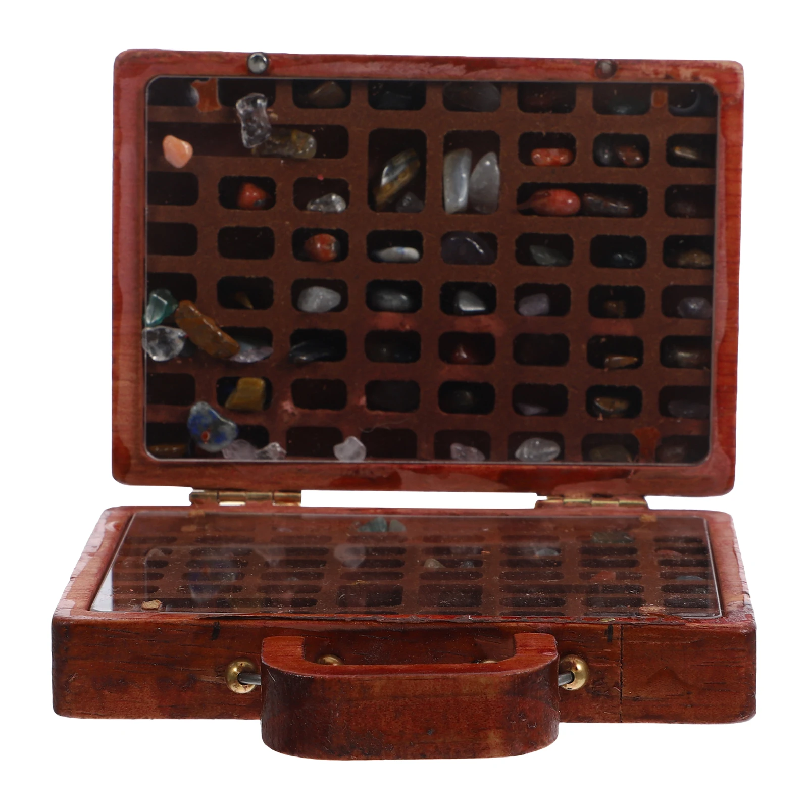 

Stone Collection Box Rock Collection Display Case Stone Collection Box Crystal Collection Wood Box Compartment Organizer Box