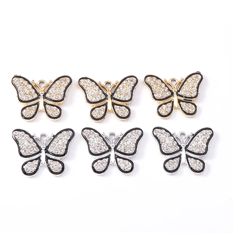 

Duarte 20Pcs/Lot Elegant Crystal Flying Butterfly Charms Pendants for Jewelry Making Necklaces Earrings DIY Crafts Accessories