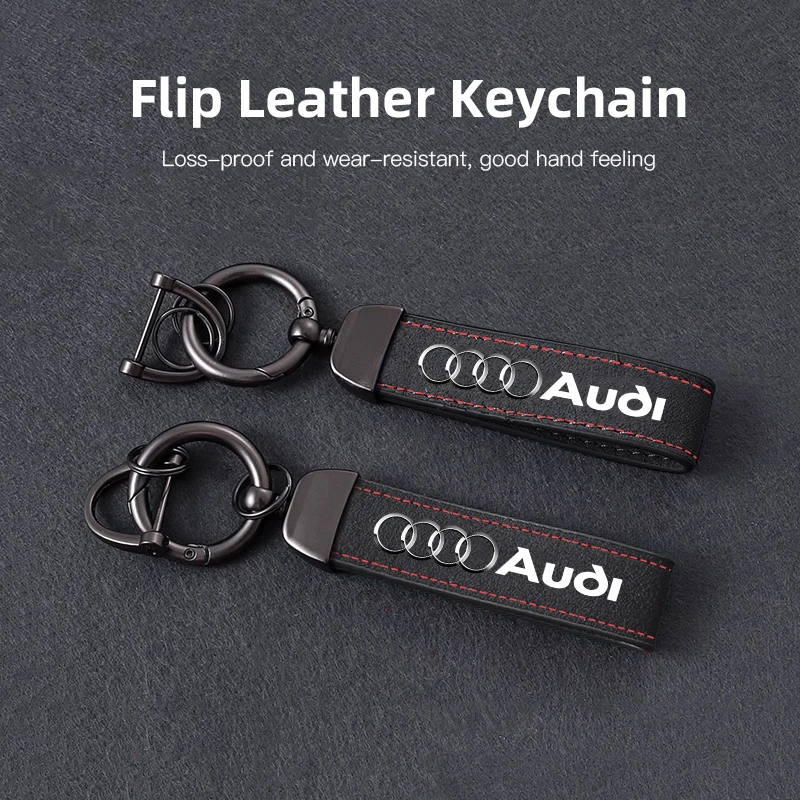 2024 Suede Sleutelhanger Sport Auto Sleutelhanger Custom Cadeau Met Embleem Voor Audi A1 A2 A3 A4 A5 A6 A7 A8 Q1 Q3 Q4 Q6 Q7 Q8 S5 B8