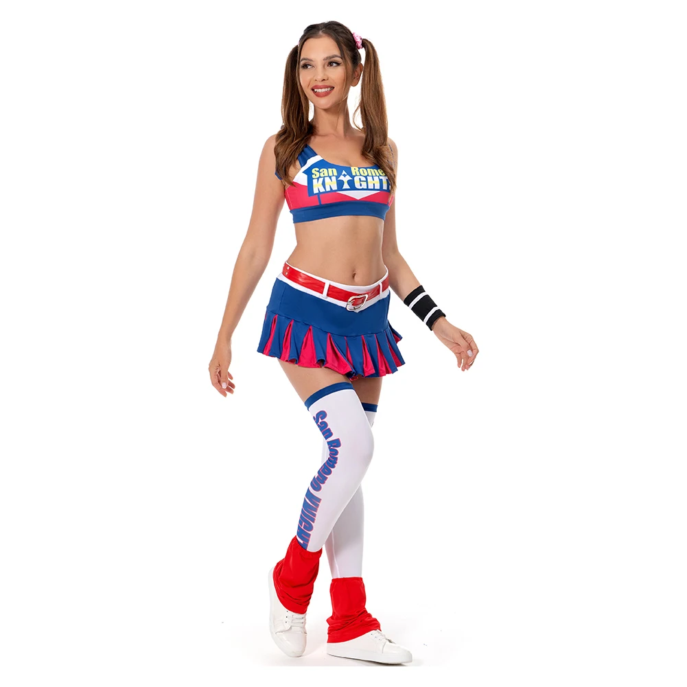 Lollipop Juliet Starling Cosplay Costume Chainsaw Anime Game Roleplay Fancy Women Ladies Clothing Halloween Party Fantasia Suit