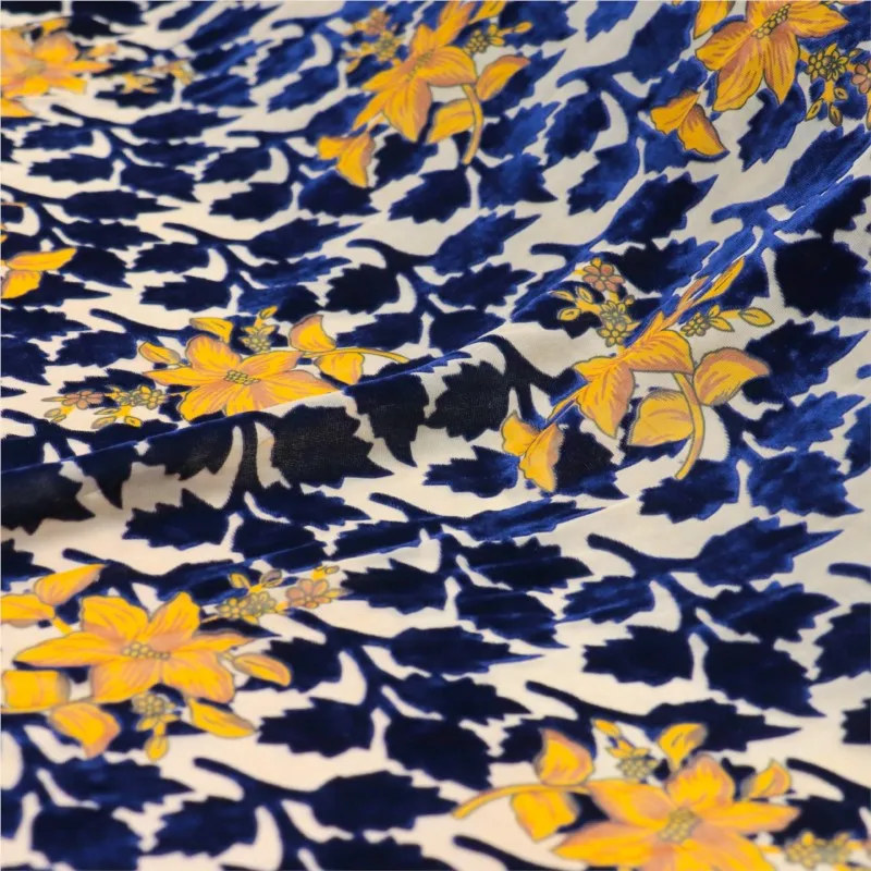 

Тканое бархатное парчовое вискозное платье с принтом роз, ночная рубашка, ткань Cheongsam