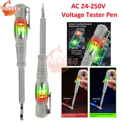 AC24-250V Voltage Tester Pen Non-contact Induction Electric Screwdriver Test Pencil Electrician Circuit Bulb Indicator Test Tool