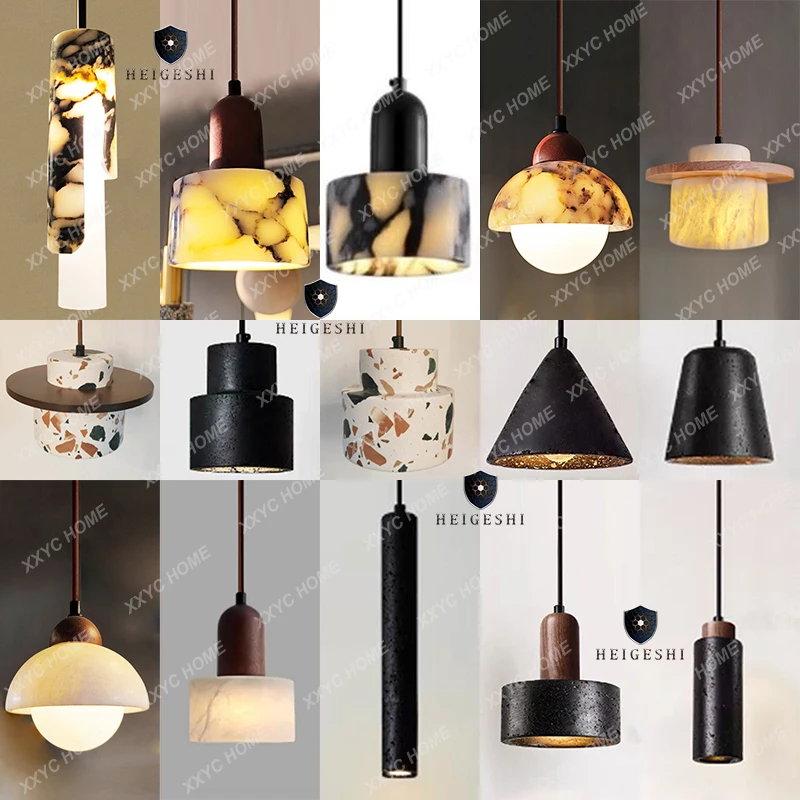 

Huangdongshi wabi sanfeng bedroom bedside chandelier retro Nordic homestay oil restaurant small chandelier