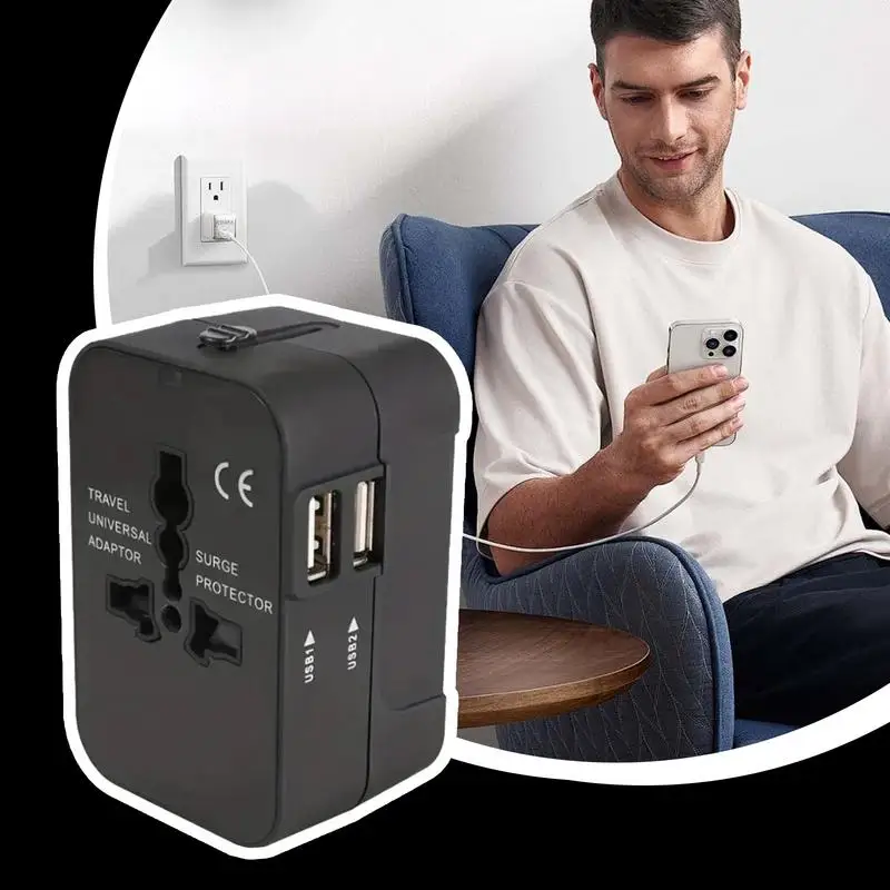 العالمي تحويل السفر المكونات USB شحن منافذ محولات محول السفر المحمولة الجدار منفذ محول محول #5