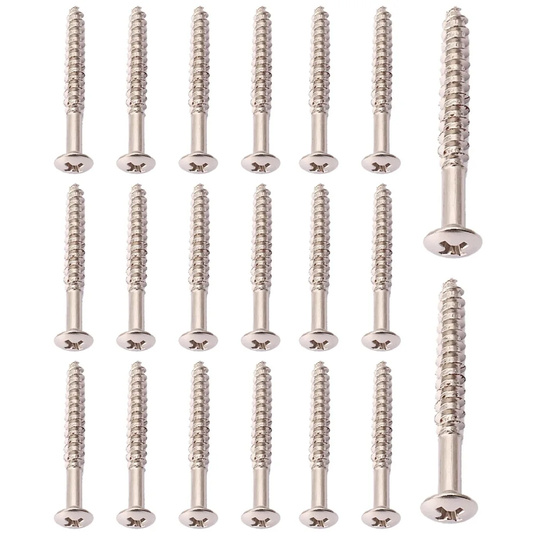 

20 шт. крепежные винты из нержавеющей стали Phillips 8 X 1 3/4 дюйма для бас-гитары электрогитары