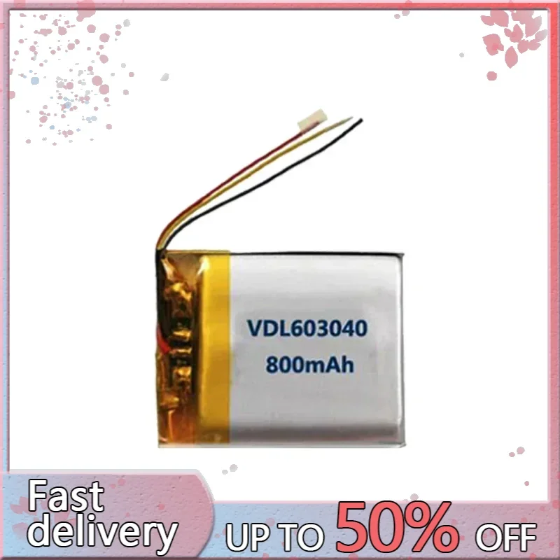 800mAh Battery VDL603040 SR603040 603040 (2line) For Marshall Major II, III Bluetooth MID