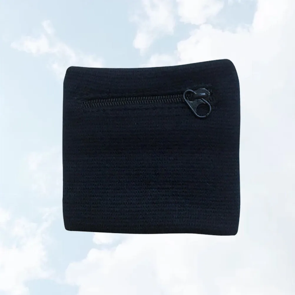 Unisex Wrist Zipper Purse Band Lightweight Polyester Cotton Running Gym Yoga Tennis Basketball Cycling Wallet Band for Keys Cash