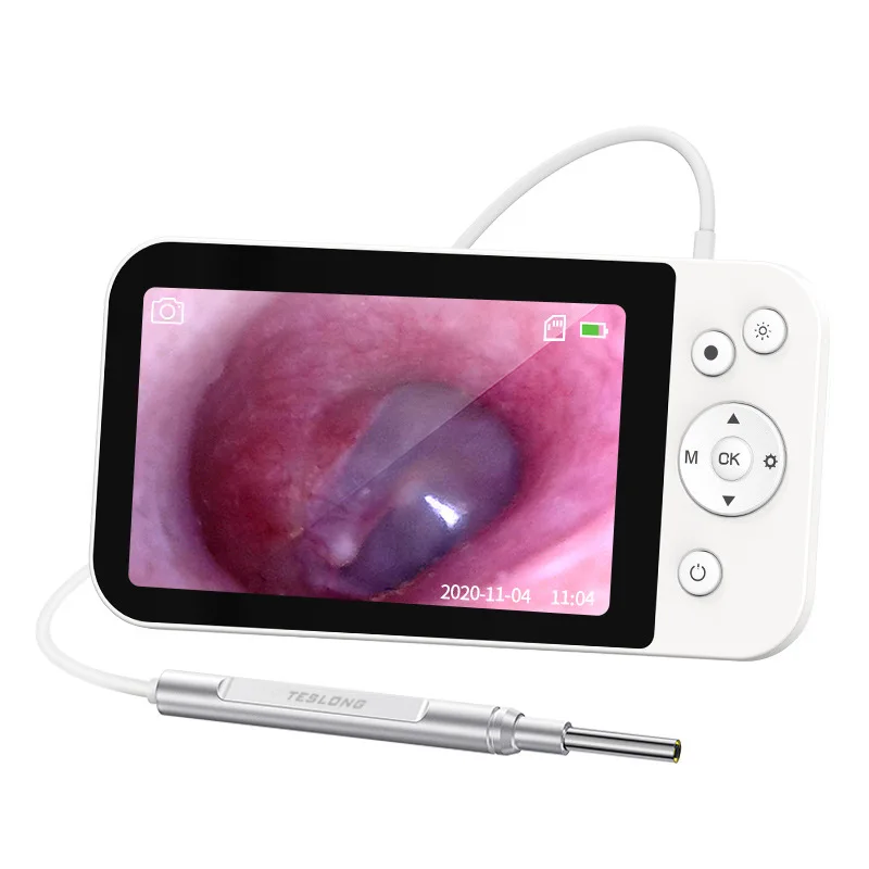 MS500 high definition 5 inch 3.9mm ear open luminous visual ear scoop otoscope picking tool ear canal endoscope