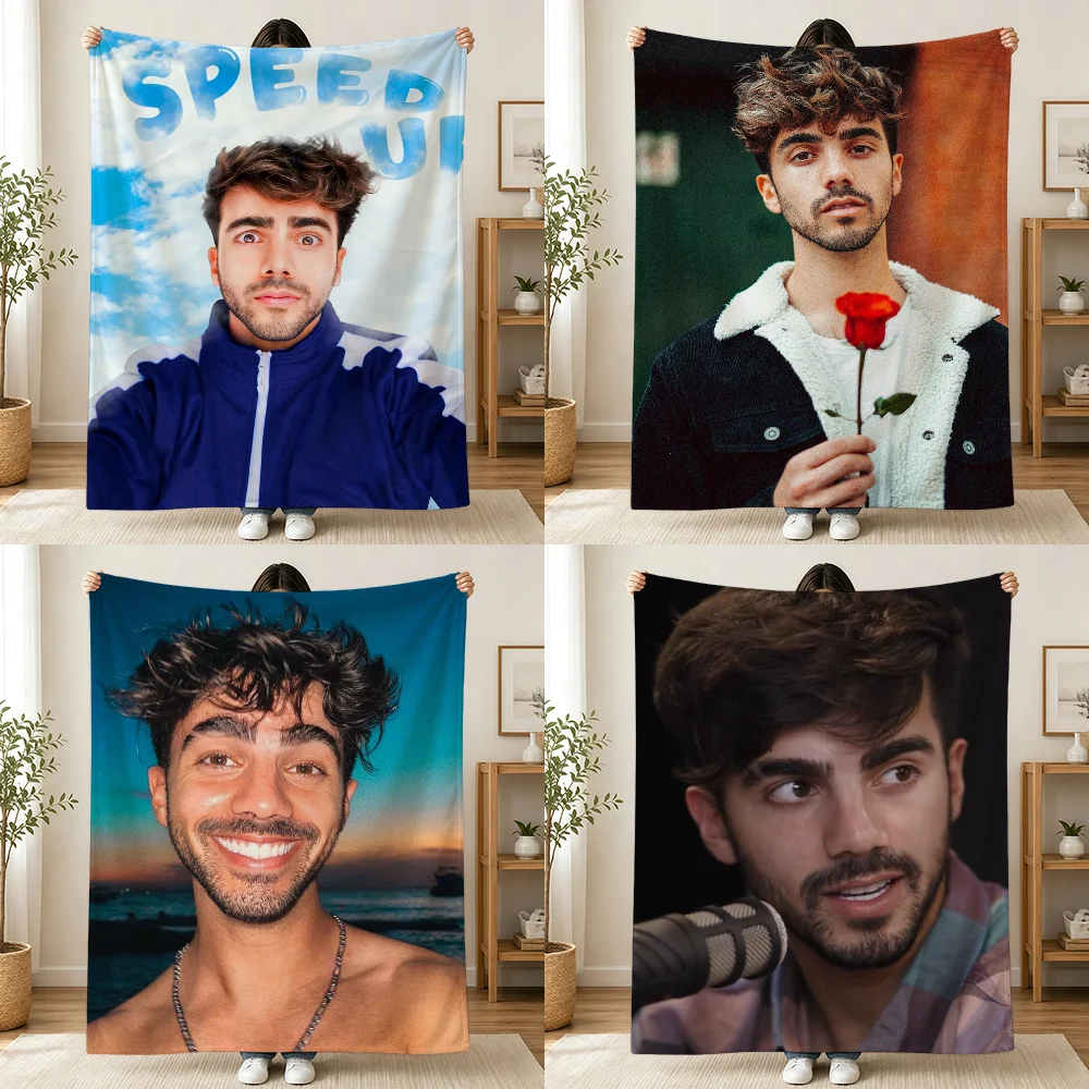 Album Fede Vigevani Singer Blanket Printed Flannel Soft Warm Cozy Season Nap Bed Sofa Travel Camping Gift Adults Kids
