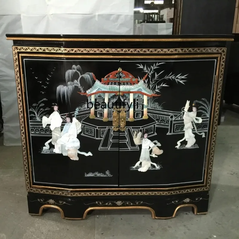 A9344 Bright paint porch cabinet, furniture inlay, door entry, partition decorative cabinet