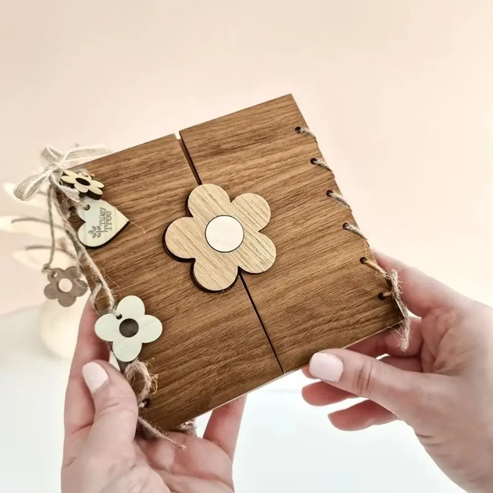 بطاقة تهنئة عيد الأم الرومانسية، بطاقة تهنئة خشبية مضحكة Forget-me-not Flower قابلة للطي، أفضل بطاقة أمي على الإطلاق #5