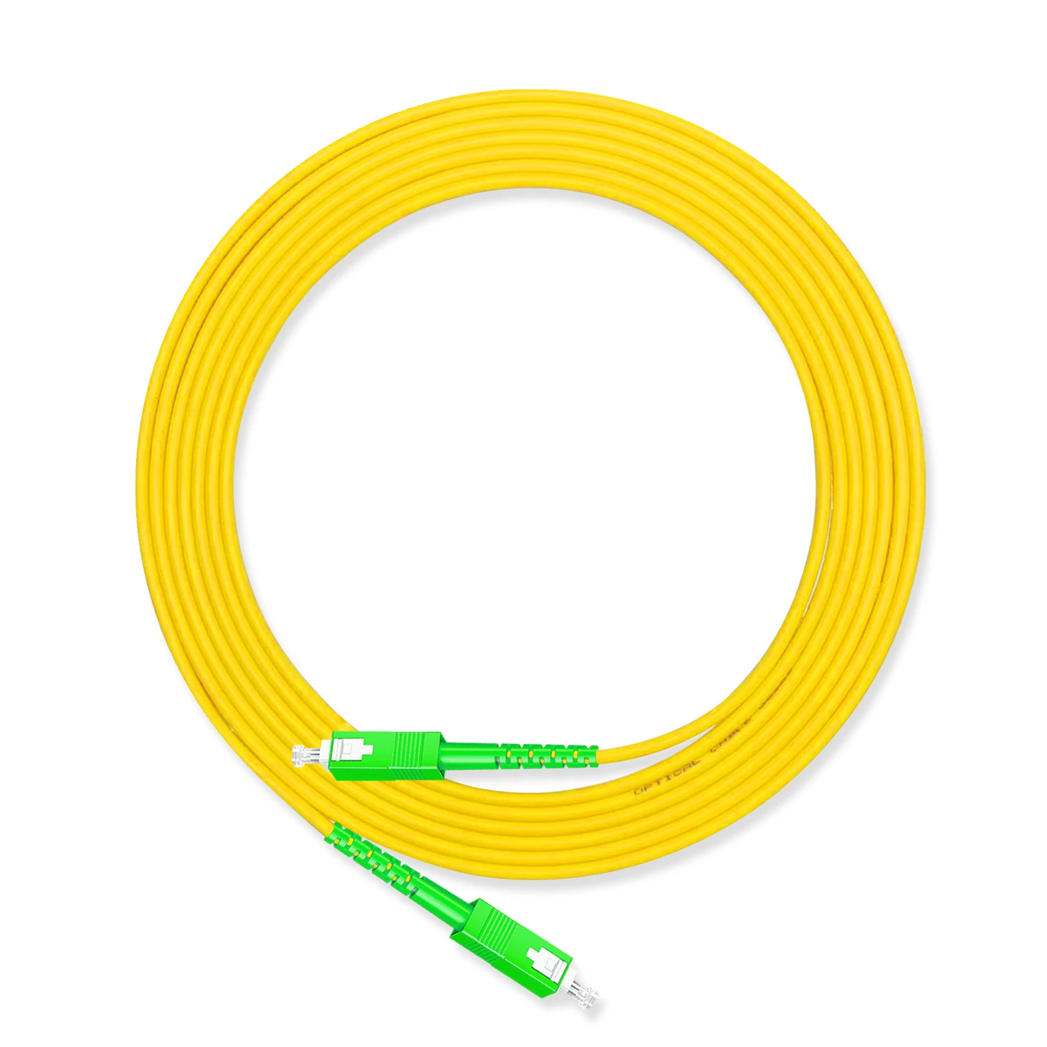 Cable de puente de parche óptico de fibra SC APC, Cable OS2 de 3,0mm, modo único, Simplex de 1m, 3m, 5m, PVC G652D SM 1310/1550nm FTTH