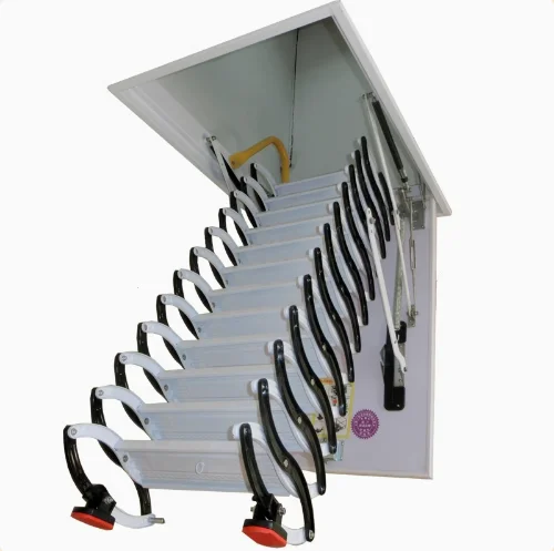 

Electric Loft Stairs Remote Control Ceiling Folding Telescopic Ladder Gift handrails
