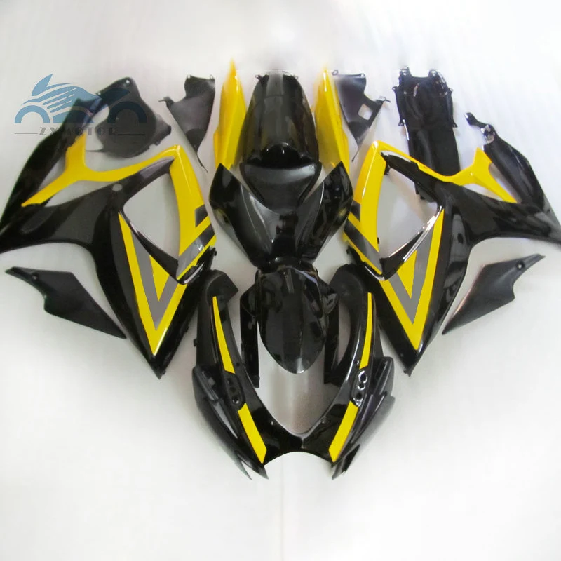 

100% fit Injection Fairing kits for SUZUKI 06 07 K6 GSXR 600 750 racing fairings kit GSXR750 2006 2007 GSXR600 yellow black