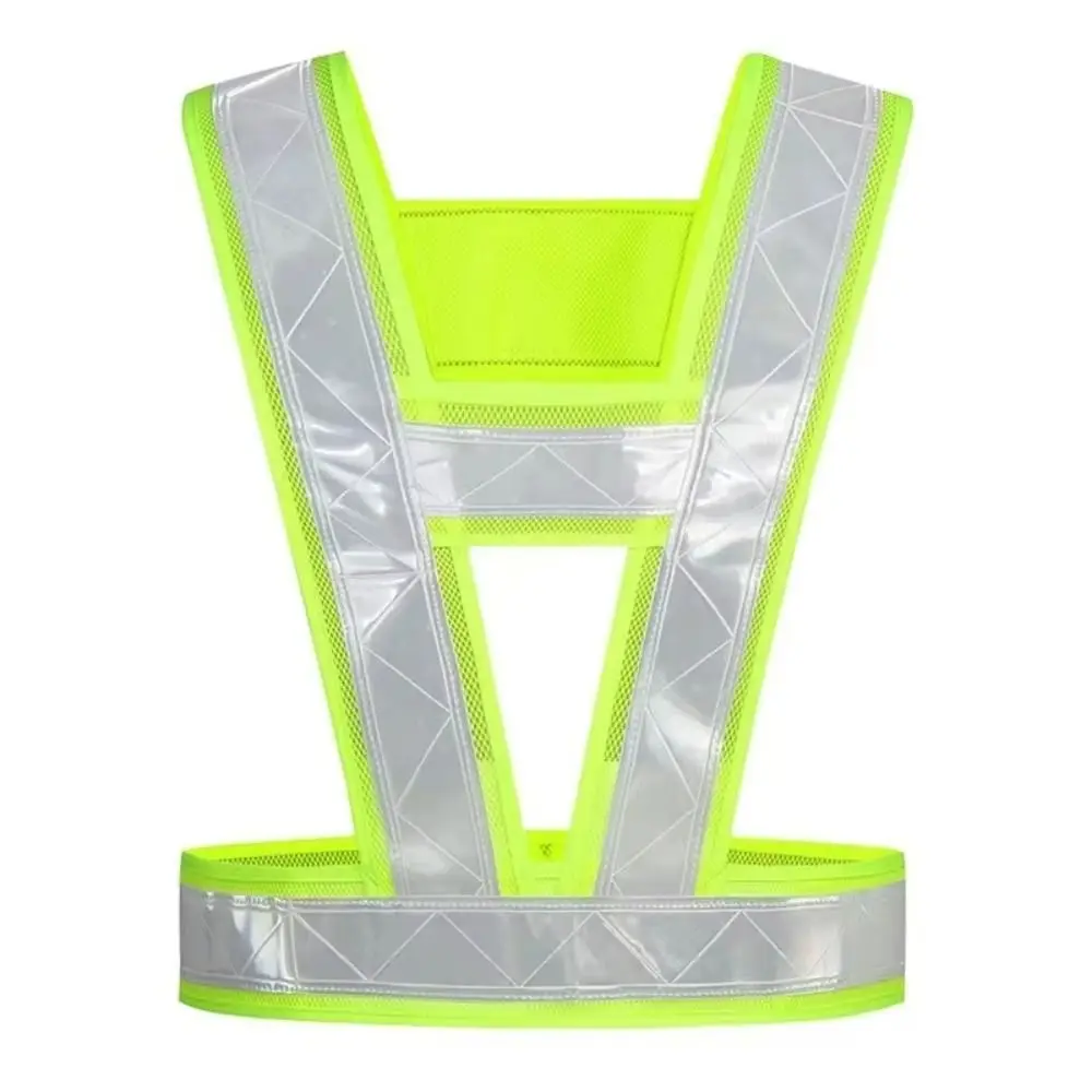 Mesh Reflective Waistcoat Multi-Scenario V-shaped Night Riding Vests Unisex Breathable Reflective Safety Vest