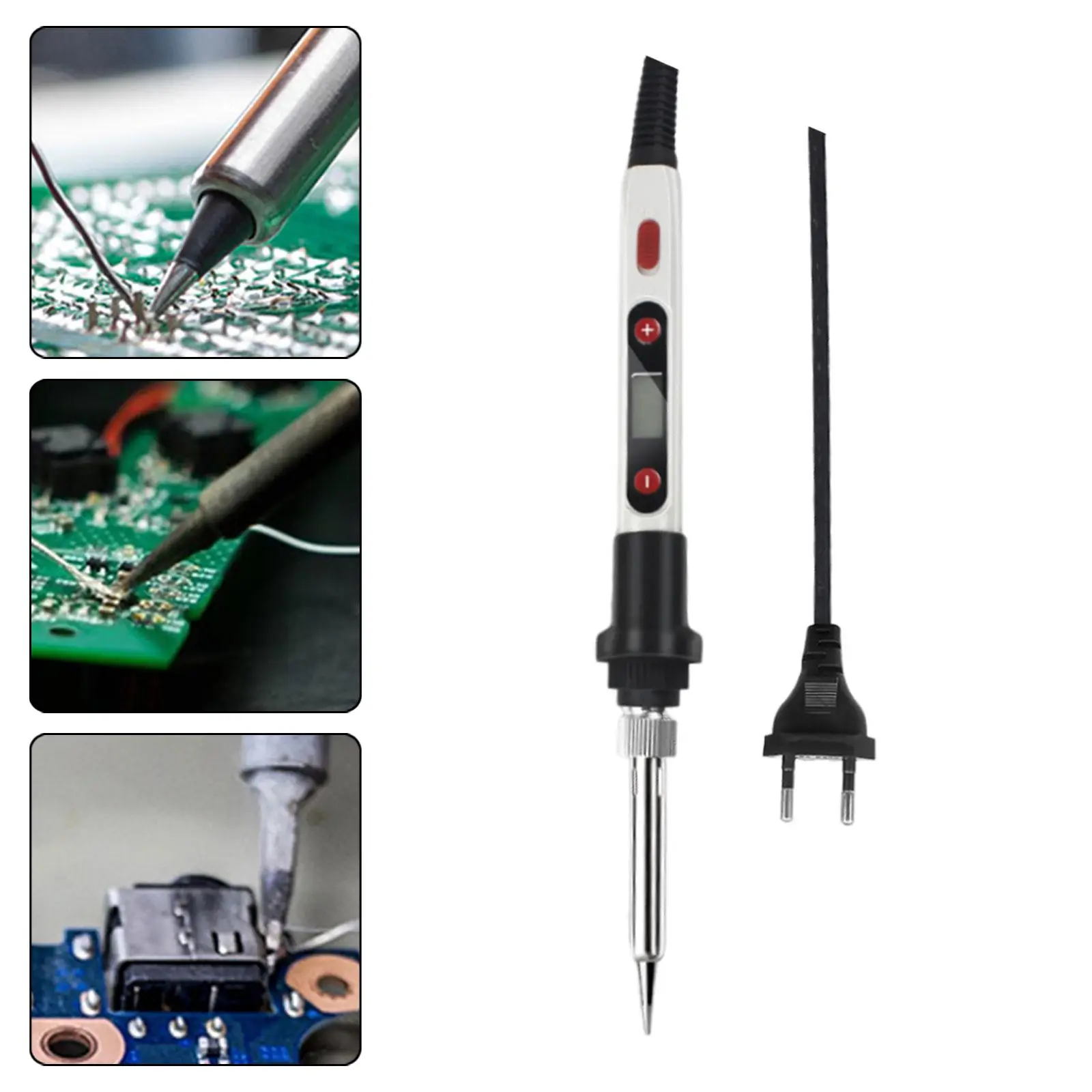 

Electric Soldering Iron Kits Anti Scald Handle on and Off Switch 60W Adjustable Temperature Welding Tool for Electronics Craft
