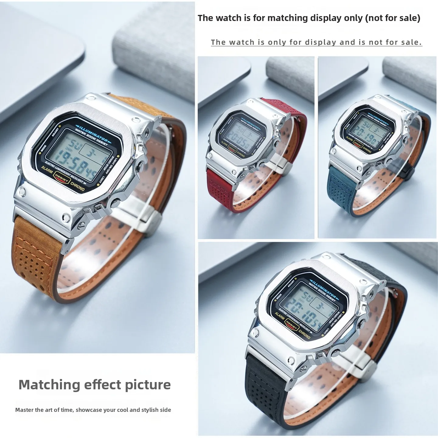 

Дышащий ремешок для часов из воловьей кожи DW5600 для Casio DW-5600 5610 GW-B5600, сменный спортивный кожаный ремешок, аксессуары для часов