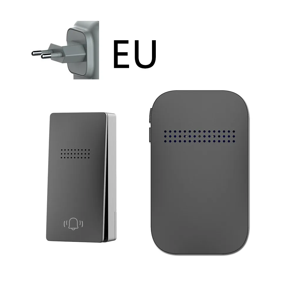 

38 Songs Chime Wireless Doorbell US/UK/EU Plug Remote Control Electronic Doorbell Waterproof Luminous Button Smart Doorbell