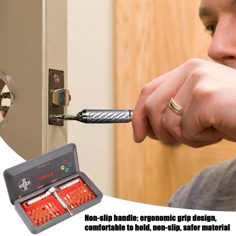 Imagem -03 - Ratcheting Screwdriver Bits Biela Conjunto de Chave de Fenda Retrátil Ferramentas Manuais de Chave de Fenda Ergonômico para Manutenção do Carro