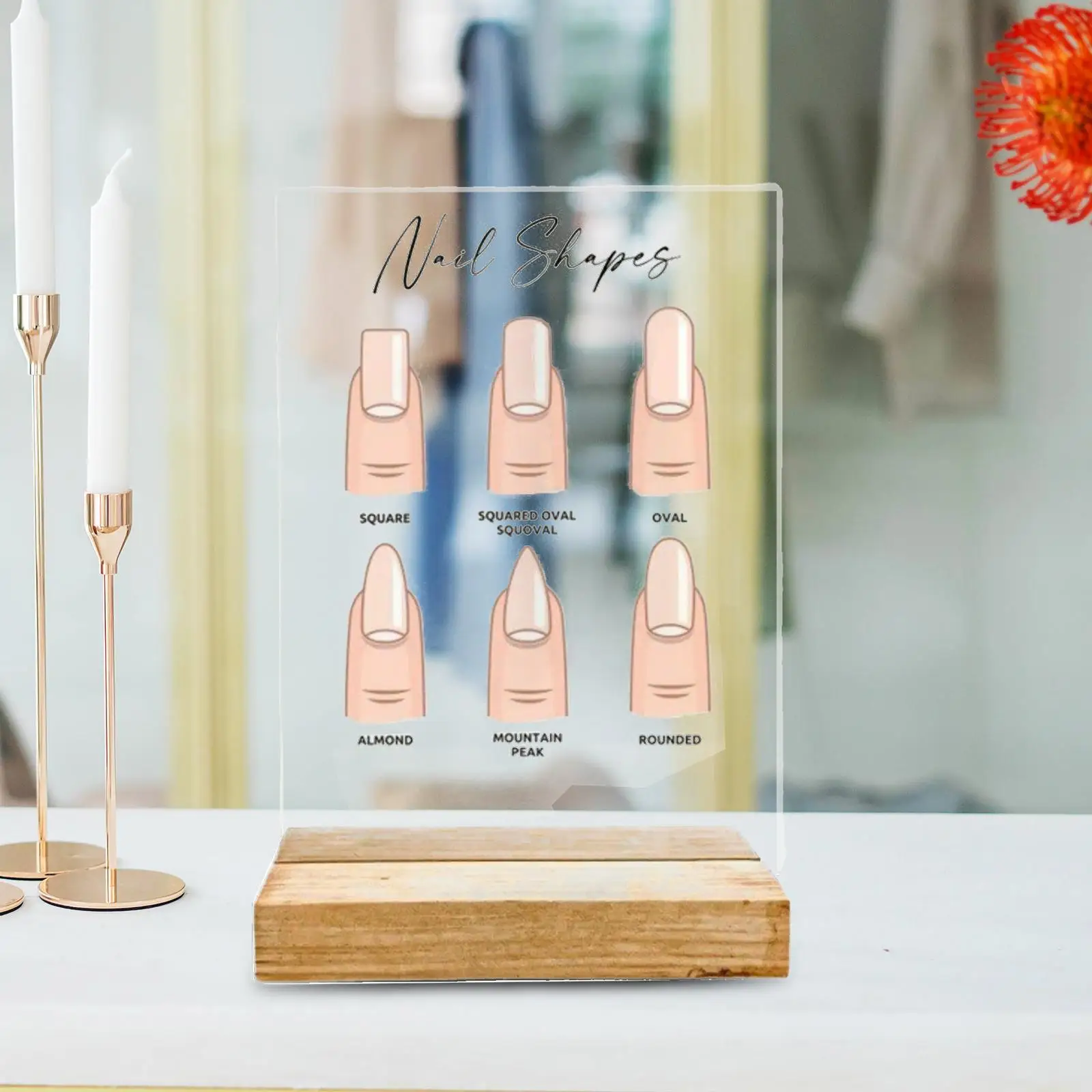 

Nail Art Display Board Professional Display Polish Board Gifts with Wooden Base Practice Gel Polish Rack Nail Art Display Stand