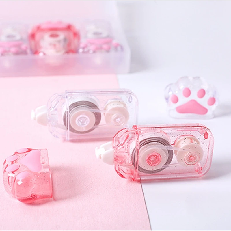 Cartoon Correction Tape for Kids, Random Cat Claw, Cute Girl, Net Red, Students, Writing, Office, School Supplies, 1 Pc