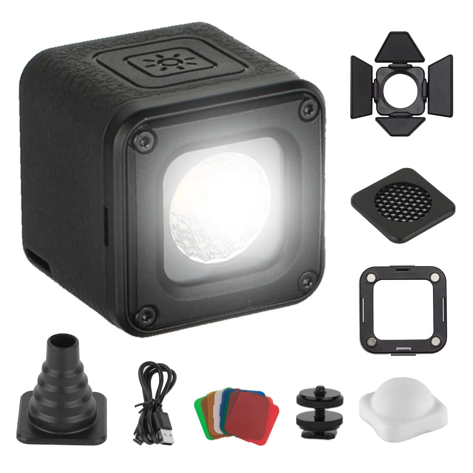 SmallRig – Kit d'éclairage vidéo LED DSLR, lumière de remplissage, étanche, pour appareil photo Portable, Mini Cube avec 8 filtres de couleur