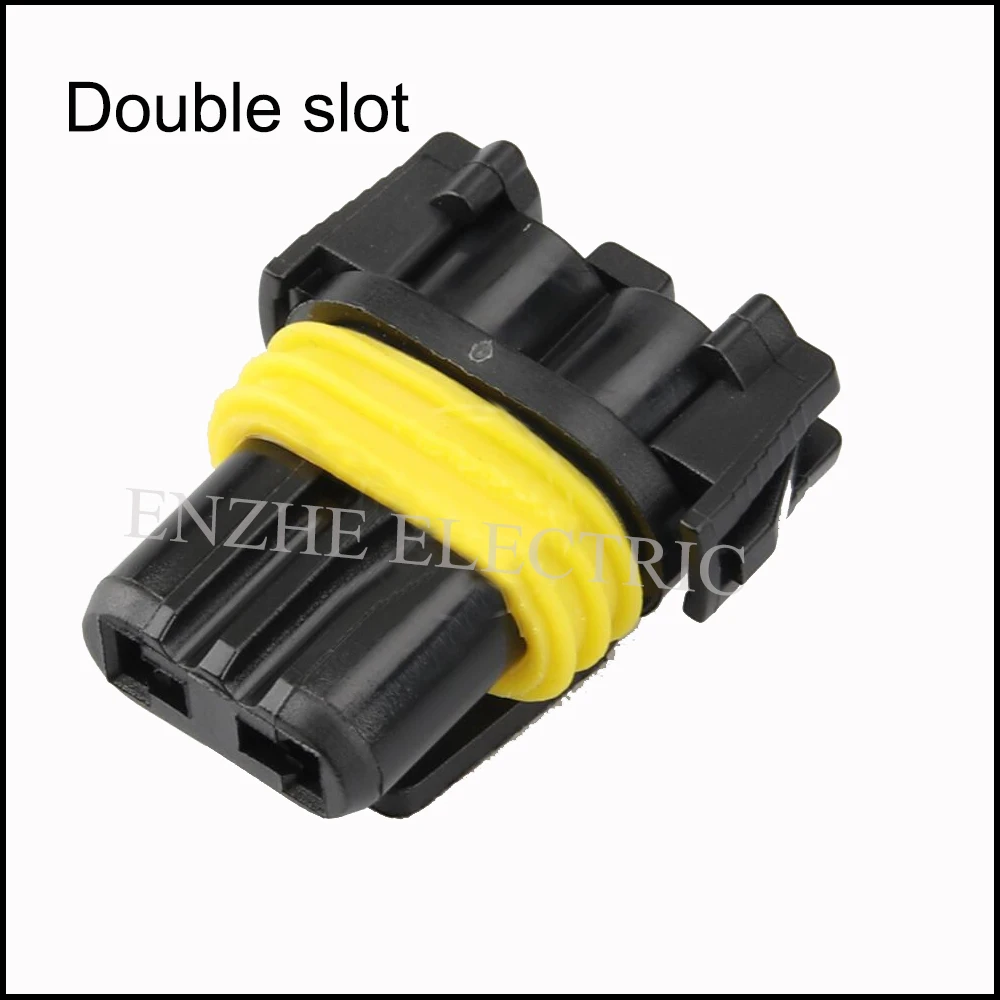 100SET DJ9006-1 H11 car wire connector Harnes cable 2 pin automotive waterproof plug Include terminals seal