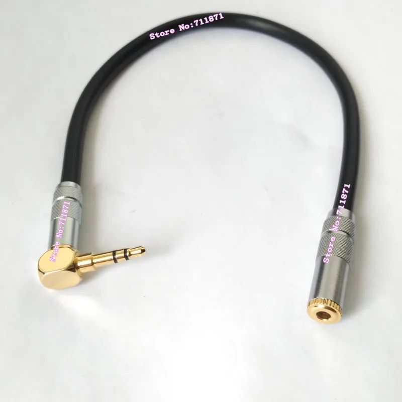 Cable de extensión de ángulo recto 1/4 TRS estéreo 6,35, macho y hembra, curva de 90 grados, 3,5mm, macho a hembra, Audio 3,5 6,35