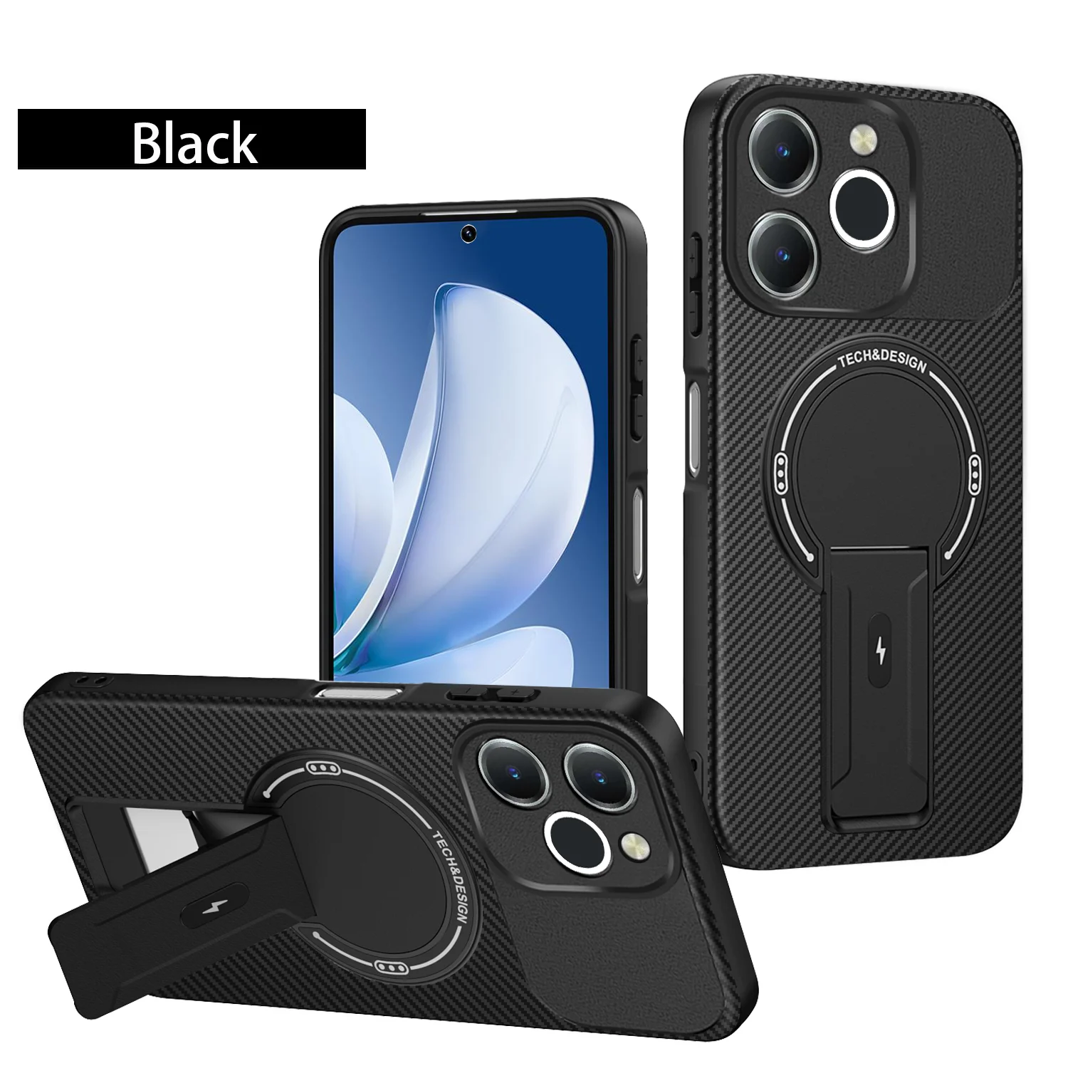 Realme Note 70ケース、Realme Note 70Tスマホケース、Realme Narzo 80 liteカバー、マグネット式取り付けブラケット付き背面保護カバー