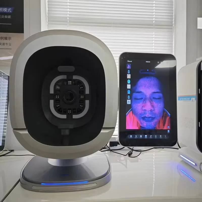 Professional 3D Skin Analyzer Machine with 8 Spectrum Lights and 36MP Camera for Salon Facial Diagnosis and Report